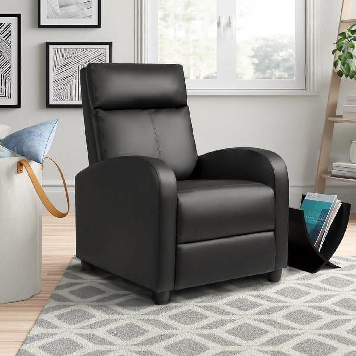 Lacoo Black Home Theater Recliner with Padding