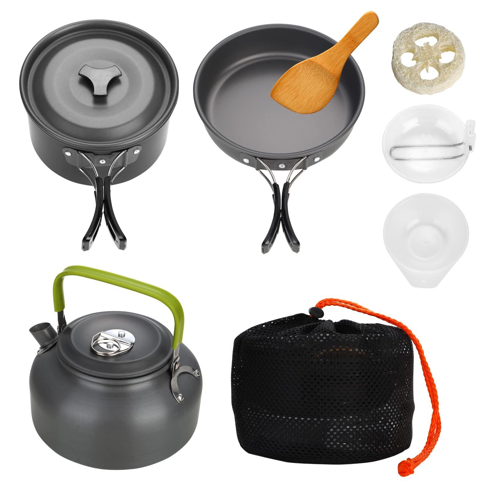 Backpacking Camping Cookware Mess Kit – Cooking Set