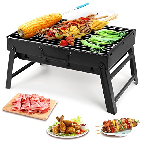 Portable Charcoal BBQ Grill for Outdoor Camping & Hiking