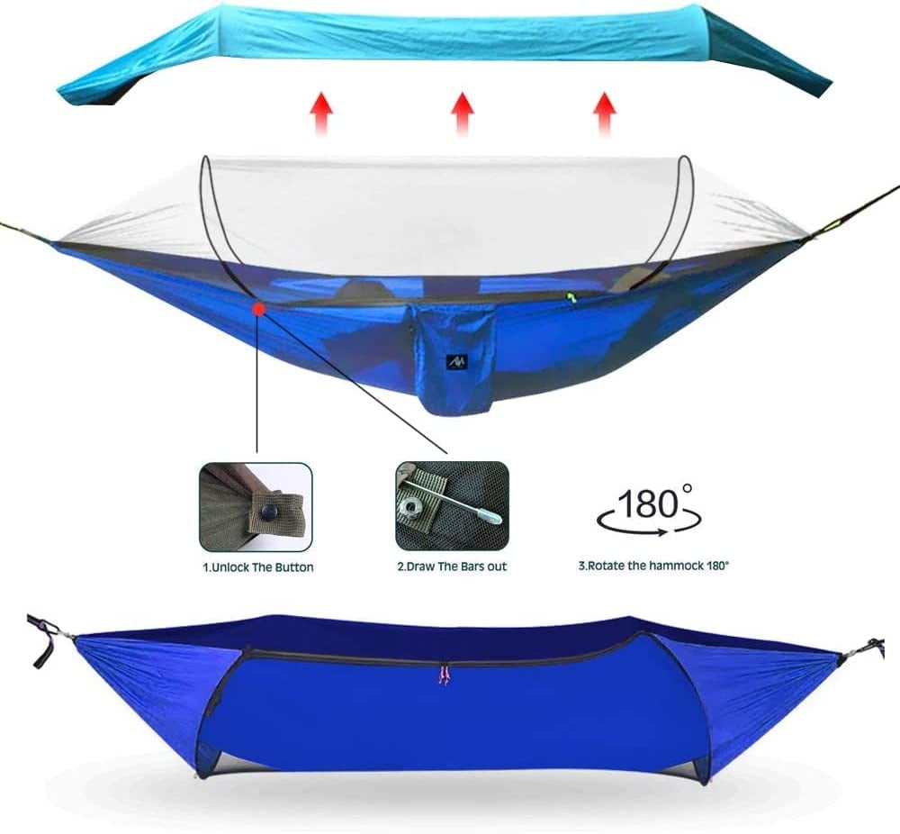 IC ICLOVER Camping Hammock Tent with Mosquito Net & Sunshade