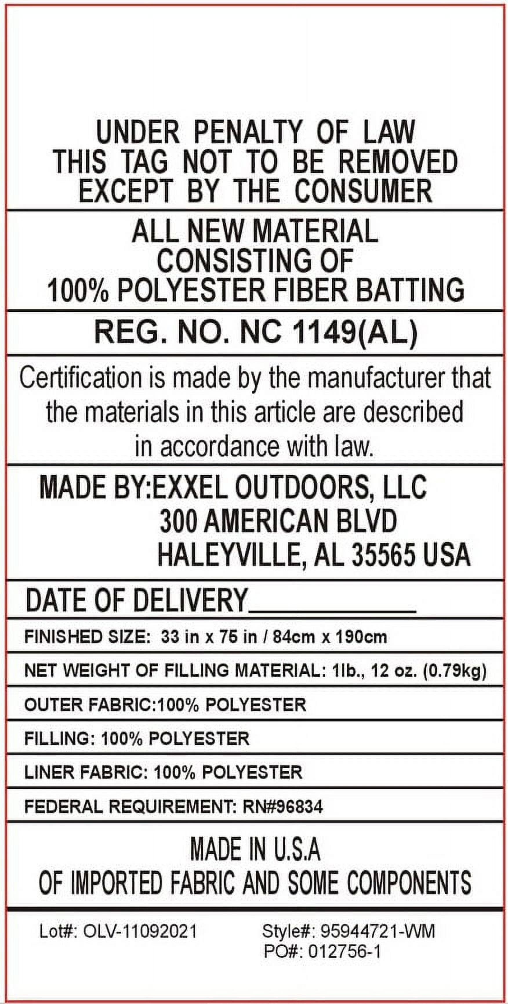 Ozark Trail 50-Degree Warm Weather Sleeping Bag in Red