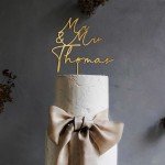 Personalized Mr & Mrs Golf Wedding Cake Topper