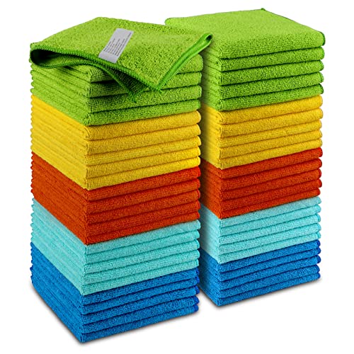 AIDEA 50PK Microfiber Cleaning Cloths - All-Purpose