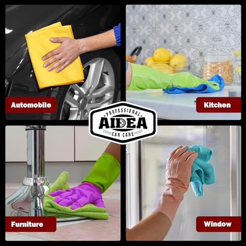 AIDEA 50PK Microfiber Cleaning Cloths - All-Purpose
