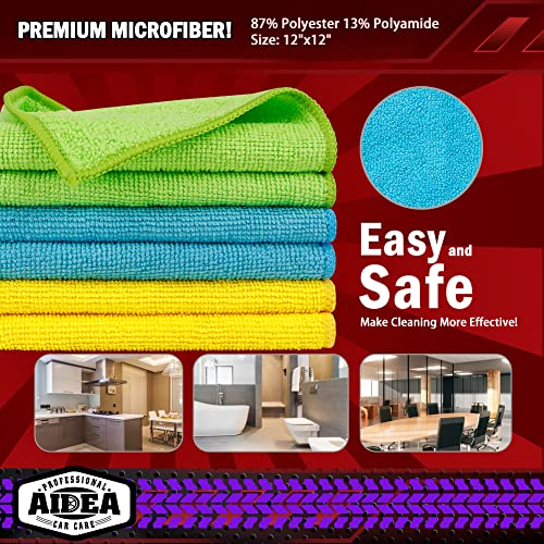 AIDEA 50PK Microfiber Cleaning Cloths - All-Purpose