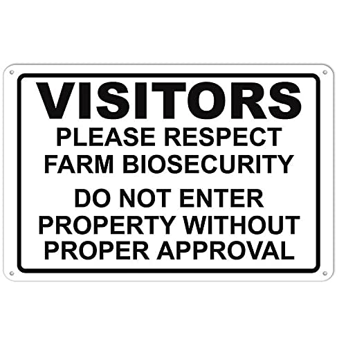 Quail Farm Biosecurity Warning Metal Sign