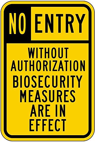 Quail Farm Biosecurity Warning Sign - 8x12
