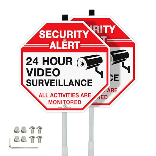 36" Reflective Video Surveillance Sign 2-Pack