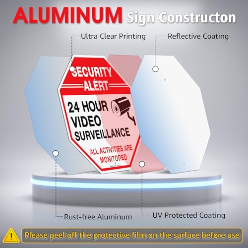 36" Reflective Video Surveillance Sign 2-Pack