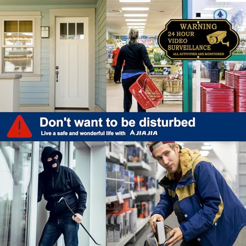Video Surveillance Sign with 28" Stake - 2 Pack