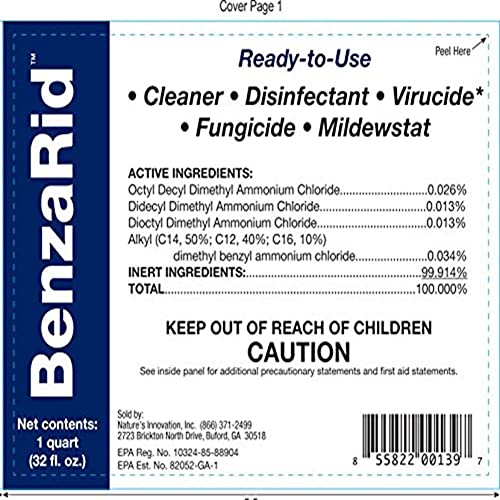 BenzaRid Disinfectant Spray for Poultry Health 32 oz