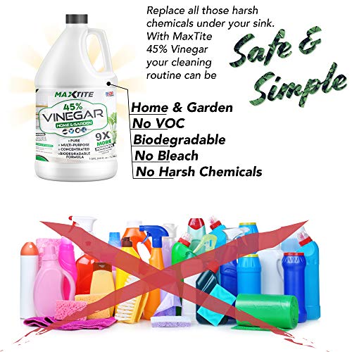 MaxTite 45% Pure Concentrated Vinegar for Cleaning