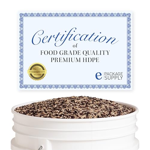 ePackageSupply 5 Gallon White Bucket & Lid - Durable 90 Mil All Purpose Pail - Food Grade - BPA Free Plastic - Made in The USA