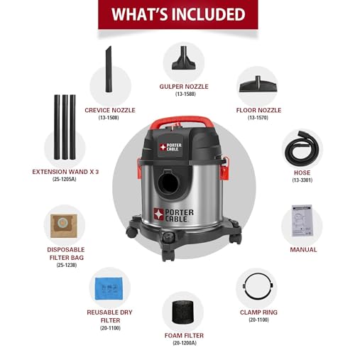 Stainless Steel 4 Gallon Wet/Dry Shop Vacuum