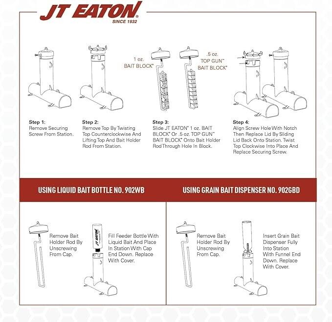 JT Eaton 902 Top Loader Rat Bait Station - 1 Pack