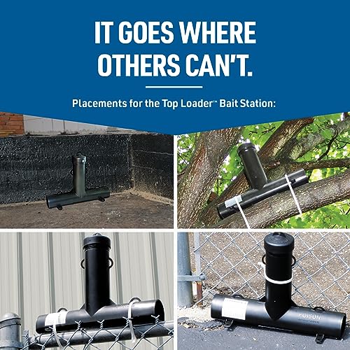 J T Eaton 902 Plastic Top Loader Tamper Resistant Bait Station with Side Eyelets, 4-1/2" Length x 15-1/4" Width x 12" Height, For Mice and Rats (Case of 6)