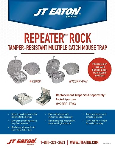 JT Eaton 928GR Rodent Rock 2G Bait Station, (4-Pack)
