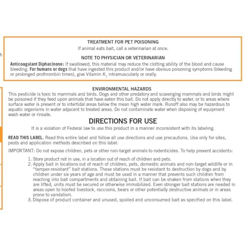 JT Eaton 704-PN Bait Block Anticoagulant Rodenticide, Peanut Butter Flavor, for Mice and Rats (4 lb Pail of 64)