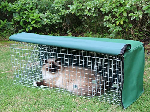 Trap Cage Cover, 32” Small Animal Trap Cover for 1 Door Humane Hidden Trap Cage, Heavy Duty Animal Trap Cover-(only Cover)