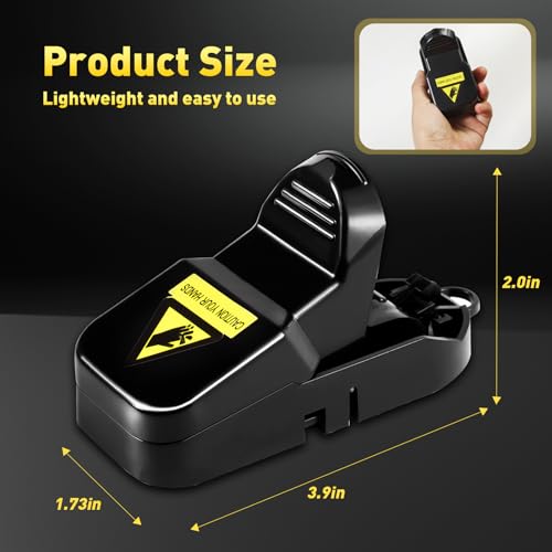VRXVR Mouse Traps 12-Pack, Indoor Outdoor Use, Small Mice Catchers for Home Indoor, Reusable Mice Trap, Quick-Set Mousetraps for House