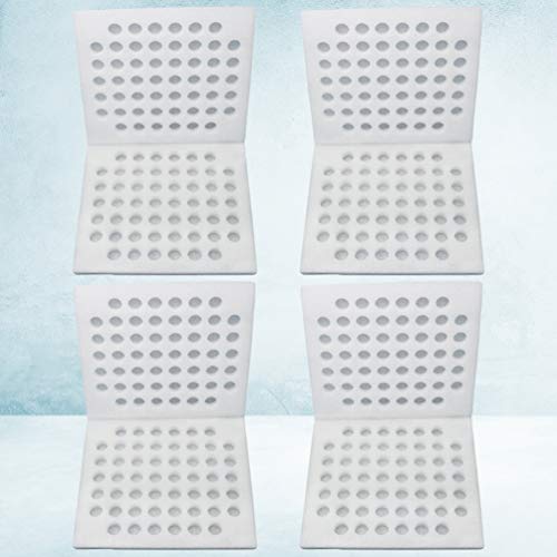 Yardwe Quail Egg Cartons Foam Egg Box Holder 52 Slots Egg Storage Tray Wrapping Container Egg Dispenser Case for Kitchen Egg Protection 4pcs