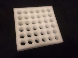 NEW EGG SHIPPING FOAM- 36 HOLE BUTTON QUAIL EGG SHIPPER- 50 SETS W/ TOP & BOTTOM