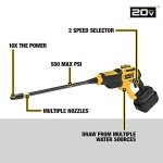 DEWALT Cordless Pressure Washer, Power Cleaner, 550-PSI, 1.0 GPM, TOOL ONLY (DCPW550B)