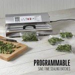 Weston Brands Vacuum Sealer Machine for Food Preservation & Sous Vide, Extra-Wide Bar for Sealing Bags up to 15" Wide, 935 Watts, Commercial Grade Pro 3000, Programmable LED Controls, Stainless Steel