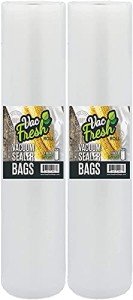 Vac Fresh 15x50 Vacuum Sealer Rolls, Large Vacuum Seal Bags 3.5 mil Thick, 15 inches Wide x 50 Feet Long, Vacuum Seal Bags Roll for Food Storing, Meal Prep, Sous Vide Cooking, Bulk Storage, 2 Rolls