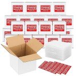 25Pack 5x5x5 Shipping Boxes for Small Business,White Mailing Boxes with Bubble Bags & Fragile Stickers for Mailing and Packing Small Gifts,Candle 5x5 Shipping boxes,Mug boxes for Shipping