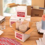 25Pack 5x5x5 Shipping Boxes for Small Business,White Mailing Boxes with Bubble Bags & Fragile Stickers for Mailing and Packing Small Gifts,Candle 5x5 Shipping boxes,Mug boxes for Shipping