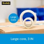 Scotch Heavy Duty Shipping and Moving Packing Tape, Clear, Packing and Moving Supplies, 1.88 in. x 54.6 yd., 4 Tape Rolls with 4 Dispensers