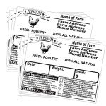 Custom Poultry Freezer Labels 4x2.5INCH with Safe Handling Instructions and Exemption P.L. 90-492(150PCS)