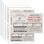Custom Poultry Freezer Labels 4x2.5INCH with Safe Handling Instructions and Exemption P.L. 90-492(150PCS)