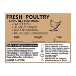 Remarkable Poultry Freezer Labels,2.5inchx4inch with Safe Handling Instructions Exemption-P.L. 90-492 (100Pcs )