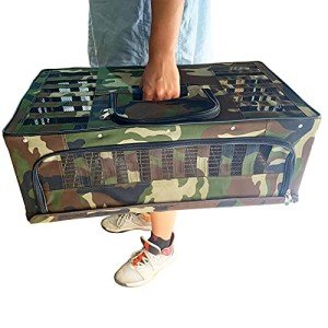 RP Pigeon 28in Waterproof Pigeon Cage, Foldable Metal with Canvas, Suitable for Pheasant, Quail, Pheasant, Partridge, Easy Transportation, Sanitation, Various Sizes