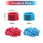 200Pcs Chicken Birds Leg Rings 8mm quail leg bands Numbered Chicken Birds Identification Leg Bands Poultry Leg Bands Clip on Leg Rings for Pigeons Lovebird Coturnix Quail Chicken Goose Gamefowl Turkey