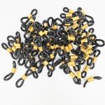 50 Pcs Baby Chick Splay Leg Hobble Chicken Leg Bands Adjustable Hobbling Chicken Hobble Braces for Spraddle Leg Repair Poultry Care Supplies for Chick Bird Quails Ducks Newly Hatched (Black)