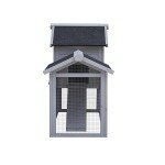 HHOK Wooden Chicken Coop Chicken House Quail Coop Rabbit Hutch Outdoor Bunny Cage Indoor, Extensible Chicken Coop with Large Run Space Chicken Coops Duck Houses for Outside - No Leak Plastic Tray