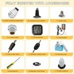 Large Chicken Brooder Box for Chick, Extra Wide Wooden Brooder Box 31.5" with Intelligent Thermostat, 2 Temp Control & 3 Heat Lamps, Chick Brooder Boxes for Baby Quail Duck Hamsters Indoor Outdoor Use