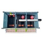 Game Bird Brooder Box - 1 Layer, Easy to Clean, Stackable, Modular Design, Automatic Heater, Extra Deep Waste Tray, Ideal for Backyard, Classroom, Farm, Homestead - Baby Quail Brooder by Cimuka
