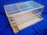 for Quail, Rodent, Small Animal/Wooden Quail Cage, Plexiglas, Slide Out Tray