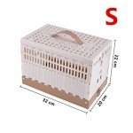 Plastic Folding Pigeon Cage, Portable Pet Bird Travel Cage Carrier Pigeon Cage Pairing Cage Pigeon Nest Box Easy to Clean for Training and Release Competition (S) （Two Doors ）