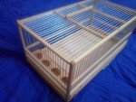 for Quail, Rodent, Small Animal/Wooden Quail Cage, Plexiglas, Slide Out Tray