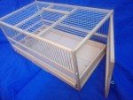 for Quail, Rodent, Small Animal/Wooden Quail Cage, Plexiglas, Slide Out Tray