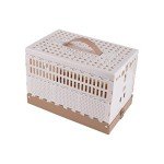 Plastic Folding Pigeon Cage, Portable Pet Bird Travel Cage Carrier Pigeon Cage Pairing Cage Pigeon Nest Box Easy to Clean for Training and Release Competition (S) （Two Doors ）