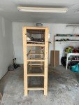 Wooden Quail Cage, 4 Levels capable, feeders included, automatic water system.