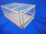 for Quail, Rodent, Small Animal/Wooden Quail Cage, Plexiglas, Slide Out Tray