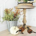 Nature Vibe 7.5 Inches Feathered Quail Decor,Set of 2 Artificial Woodland Animals Figurines with Natural Feather as Fall Decorations for Home or Autumn Harvest Festival