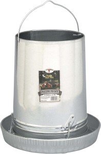 Hanging Poultry & Gamebird Feeder with Feed Pan, 30 Lb Galvanized Steel
